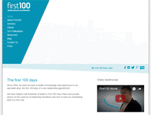 Tablet Screenshot of first100assist.com